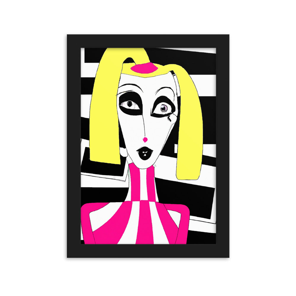 Weird Barbie Framed matte paper poster