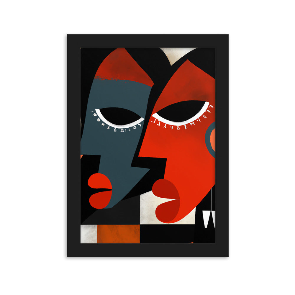 Masks Framed matte paper poster