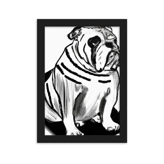 Bulldog Framed matte paper poster