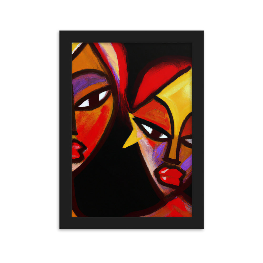 Big Sister Little Sister Framed matte paper poster