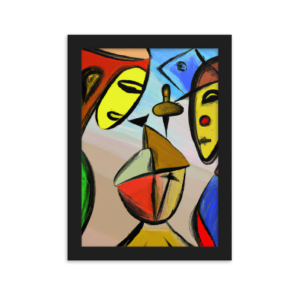 Cubism Framed matte paper poster