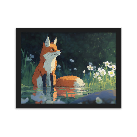 Fox Framed matte paper poster