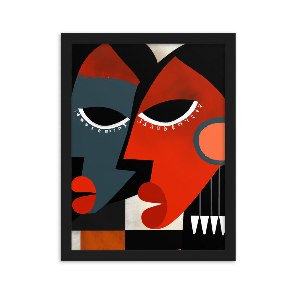 Masks Framed matte paper poster