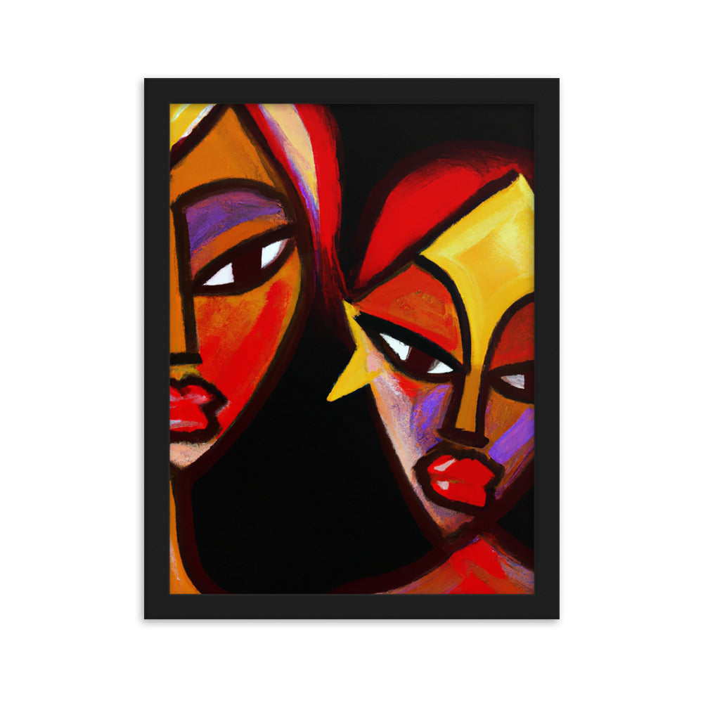 Big Sister Little Sister Framed matte paper poster