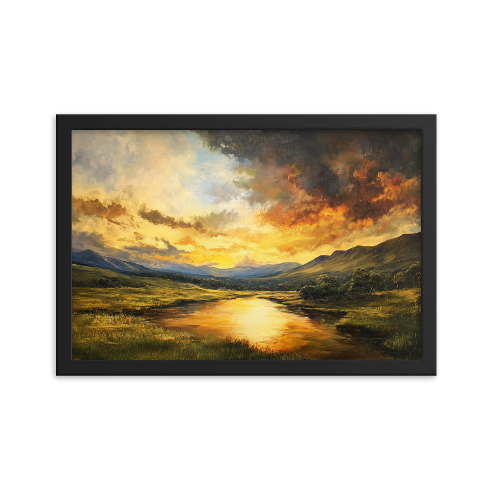 Untitled Landscape 1 framed matte paper poster