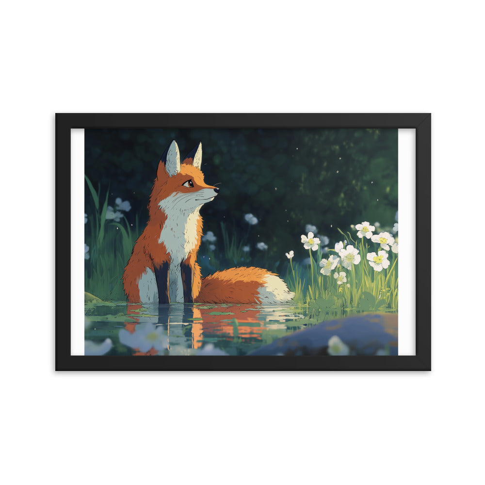 Fox Framed matte paper poster