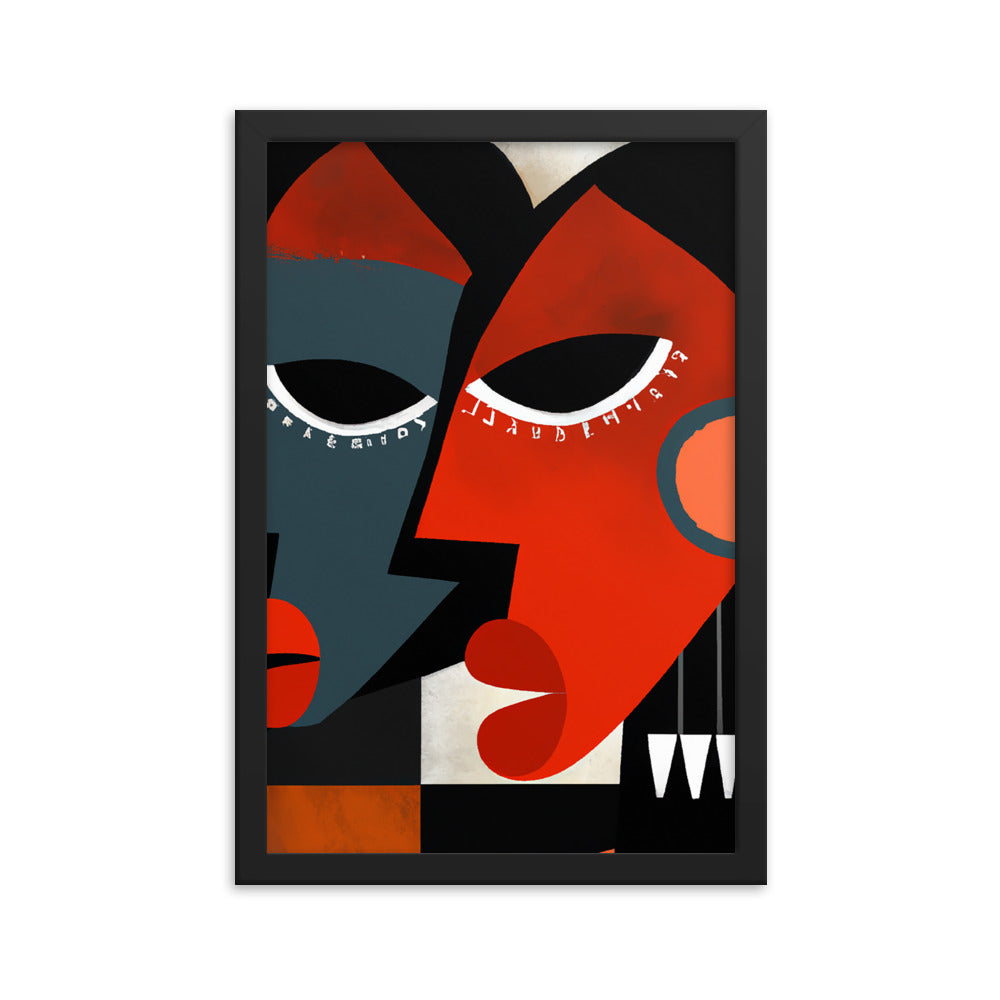 Masks Framed matte paper poster