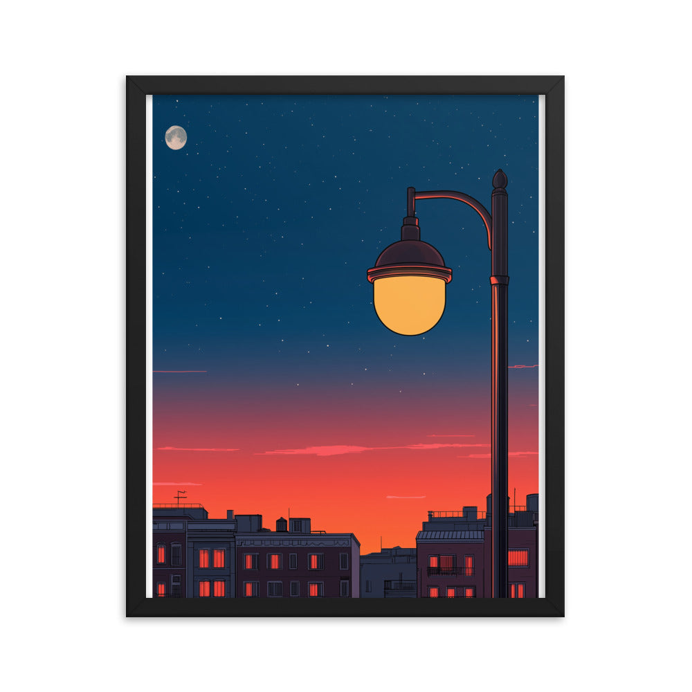 1 Framed matte paper poster