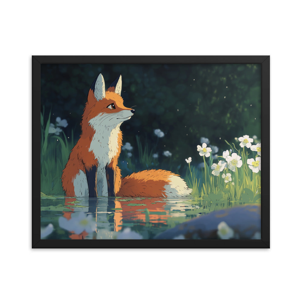 Fox Framed matte paper poster