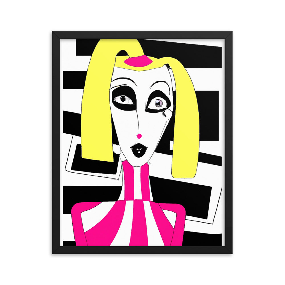 Weird Barbie Framed matte paper poster