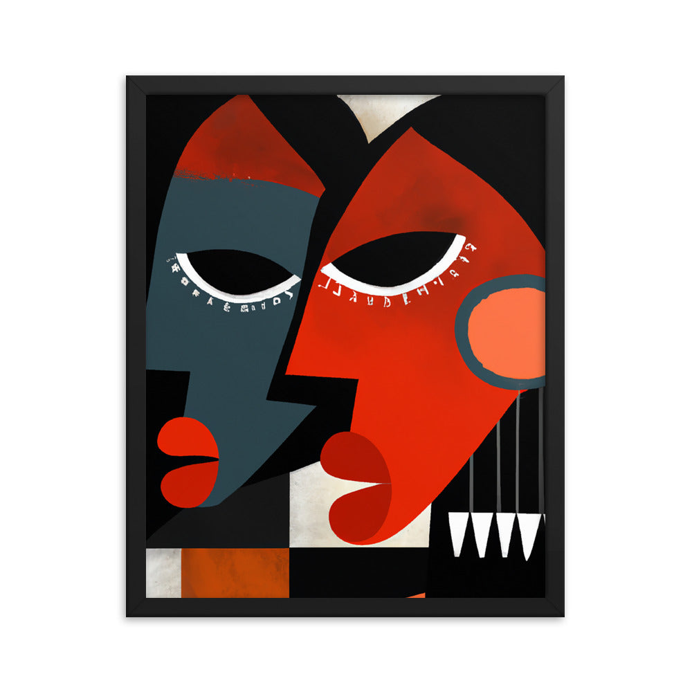 Masks Framed matte paper poster