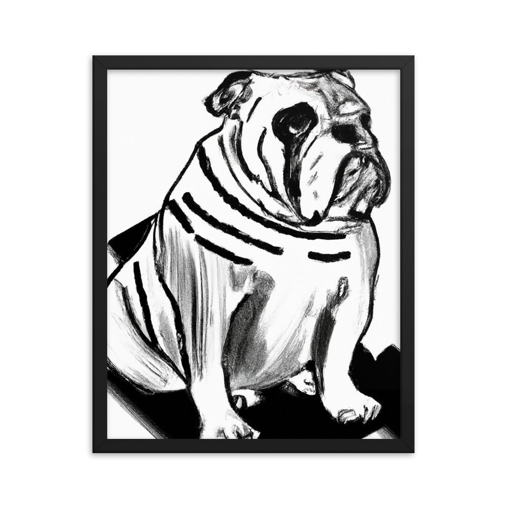 Bulldog Framed matte paper poster