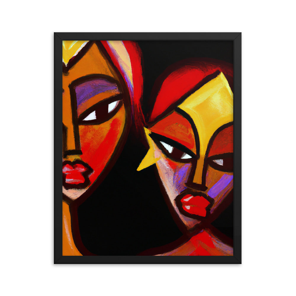 Big Sister Little Sister Framed matte paper poster