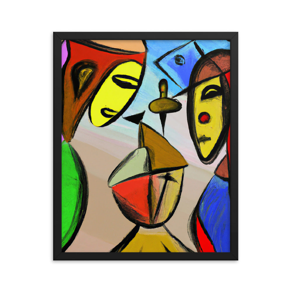 Cubism Framed matte paper poster