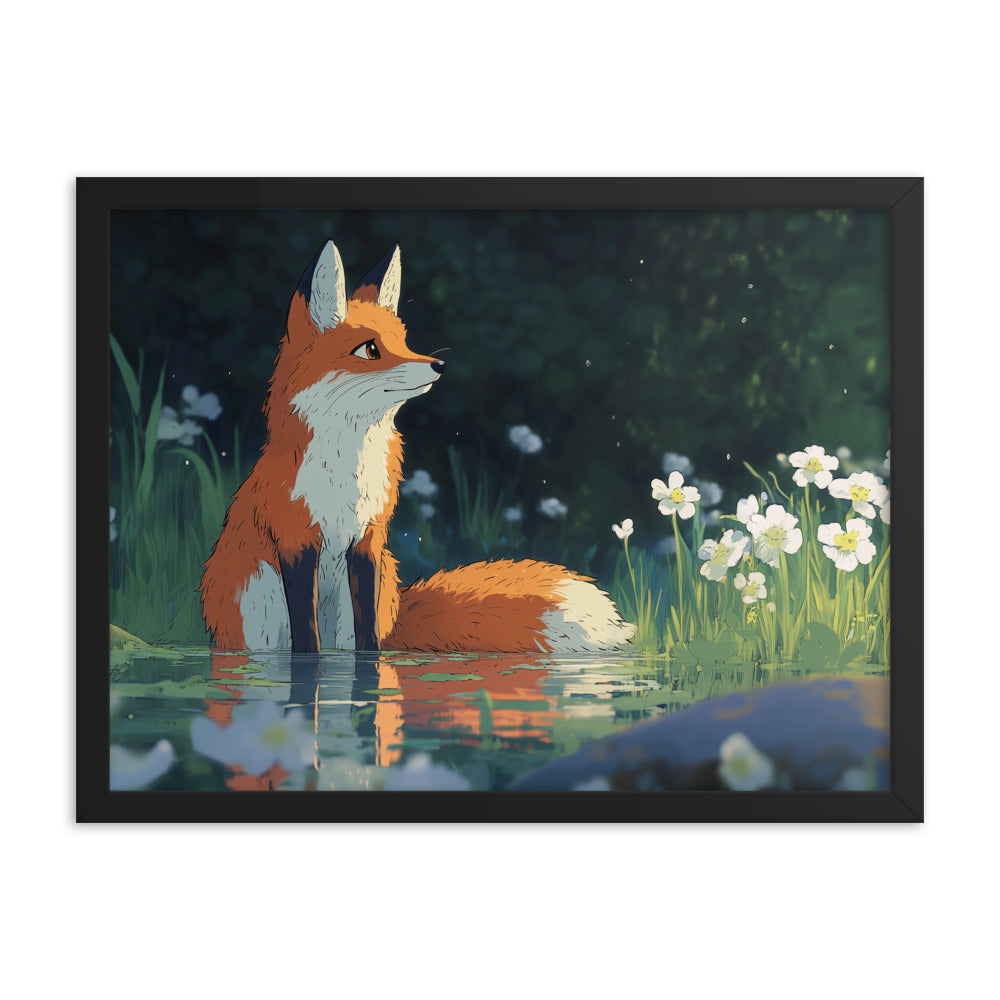 Fox Framed matte paper poster