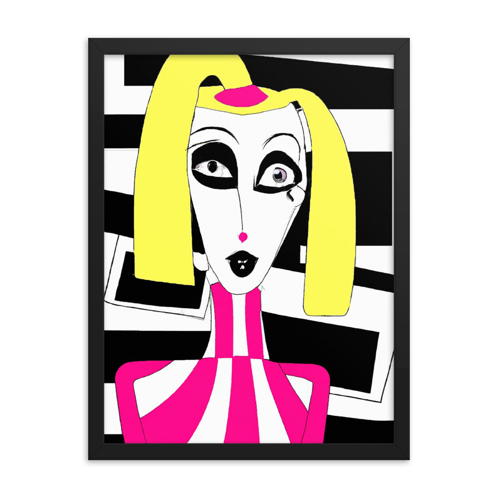 Weird Barbie Framed matte paper poster