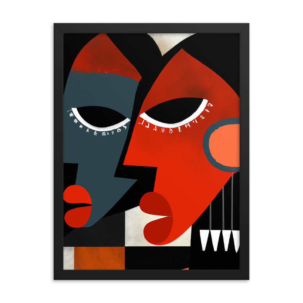 Masks Framed matte paper poster