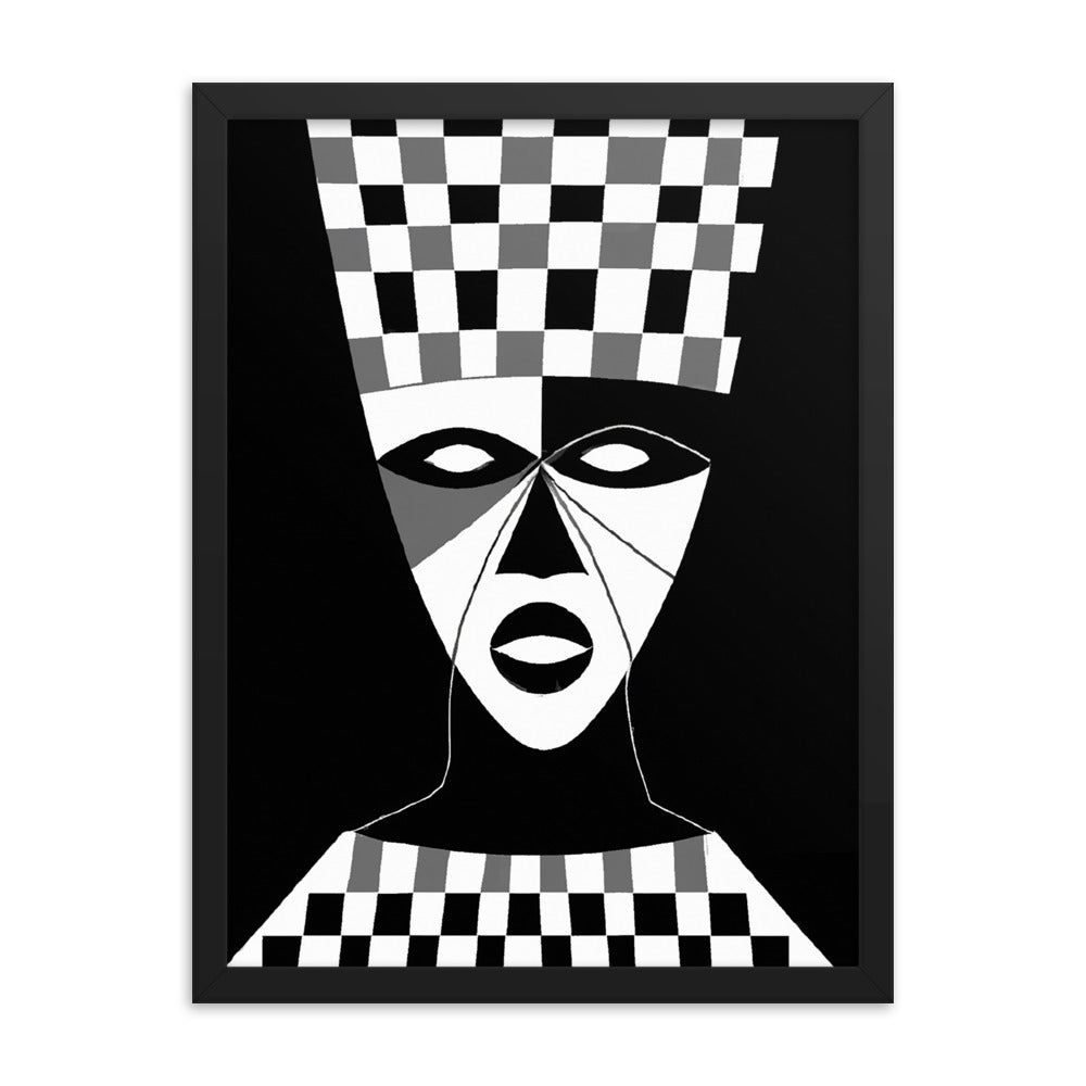 Mask Framed matte paper poster