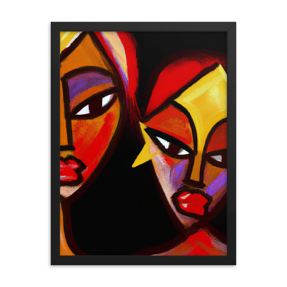 Big Sister Little Sister Framed matte paper poster