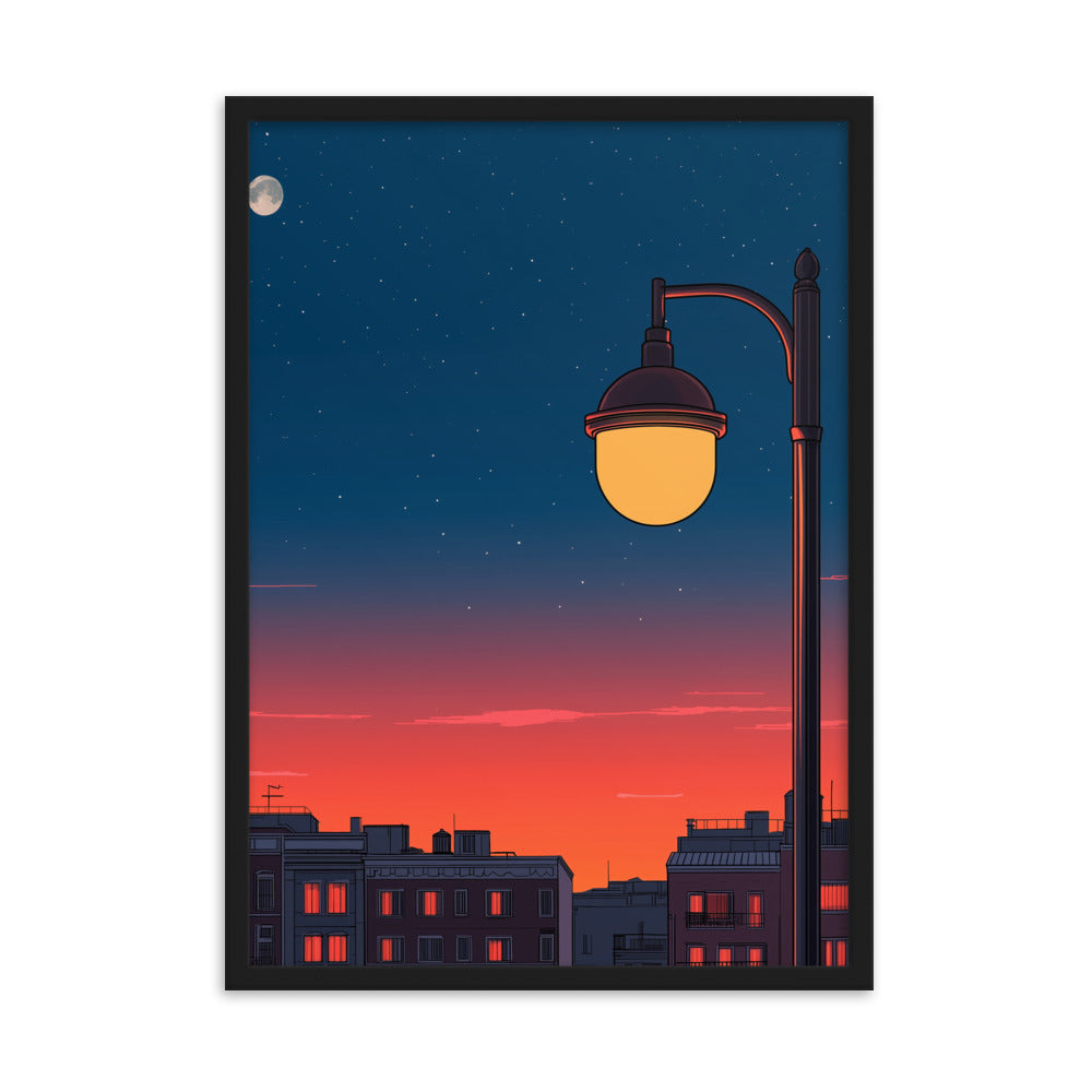 1 Framed matte paper poster