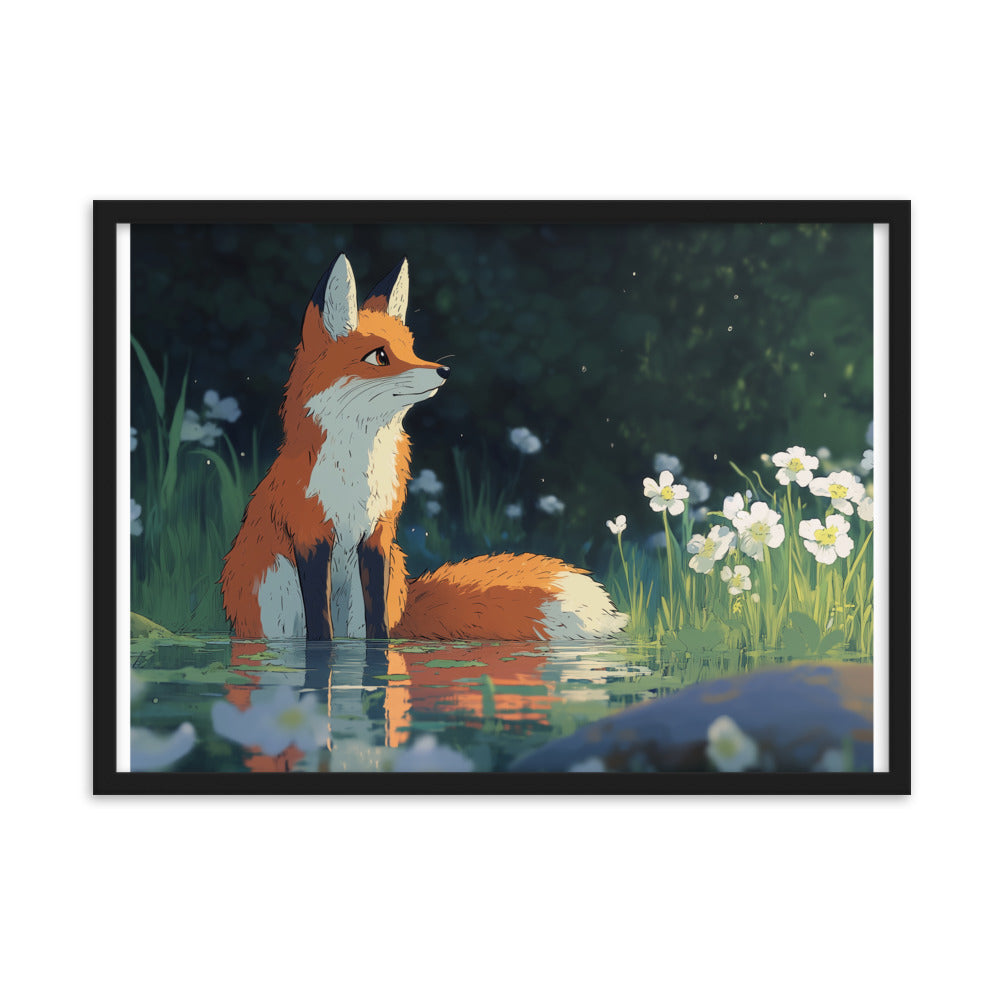 Fox Framed matte paper poster