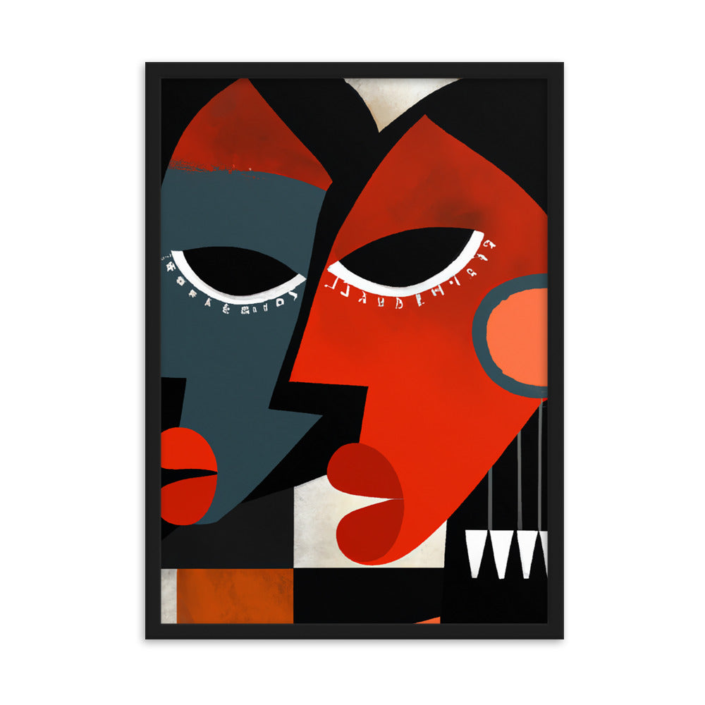 Masks Framed matte paper poster