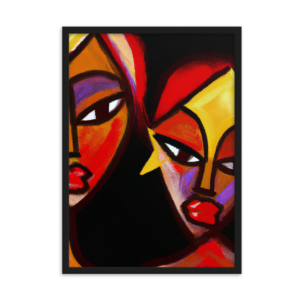 Big Sister Little Sister Framed matte paper poster