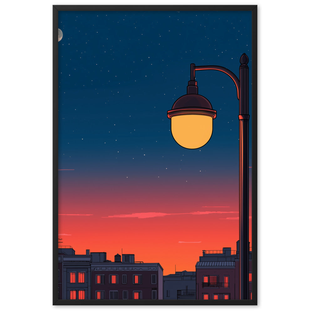 1 Framed matte paper poster