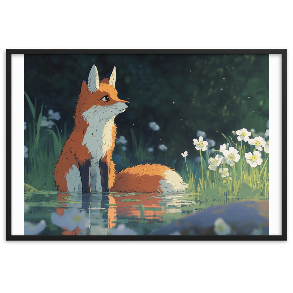 Fox Framed matte paper poster