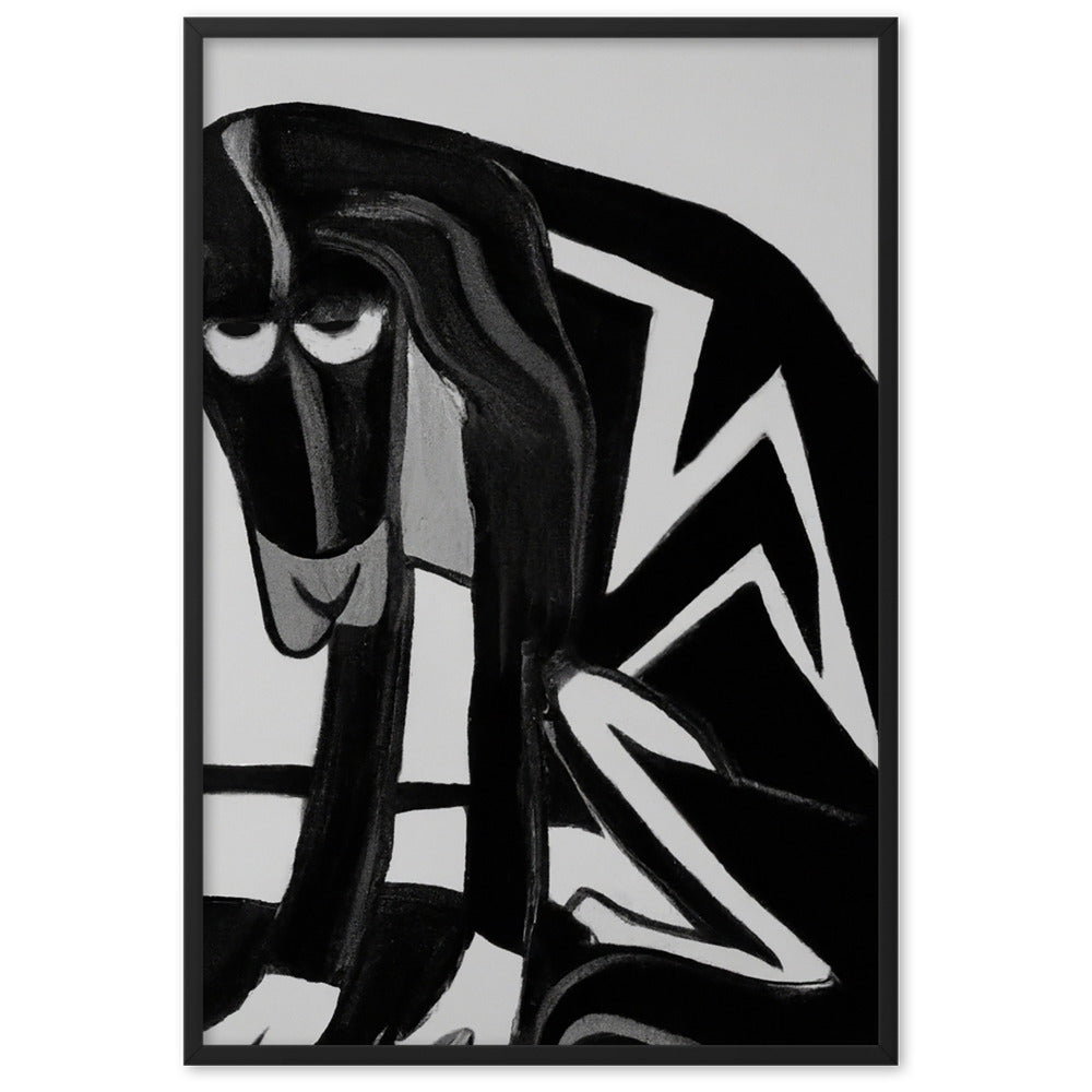 The Black Dog Framed matte paper poster