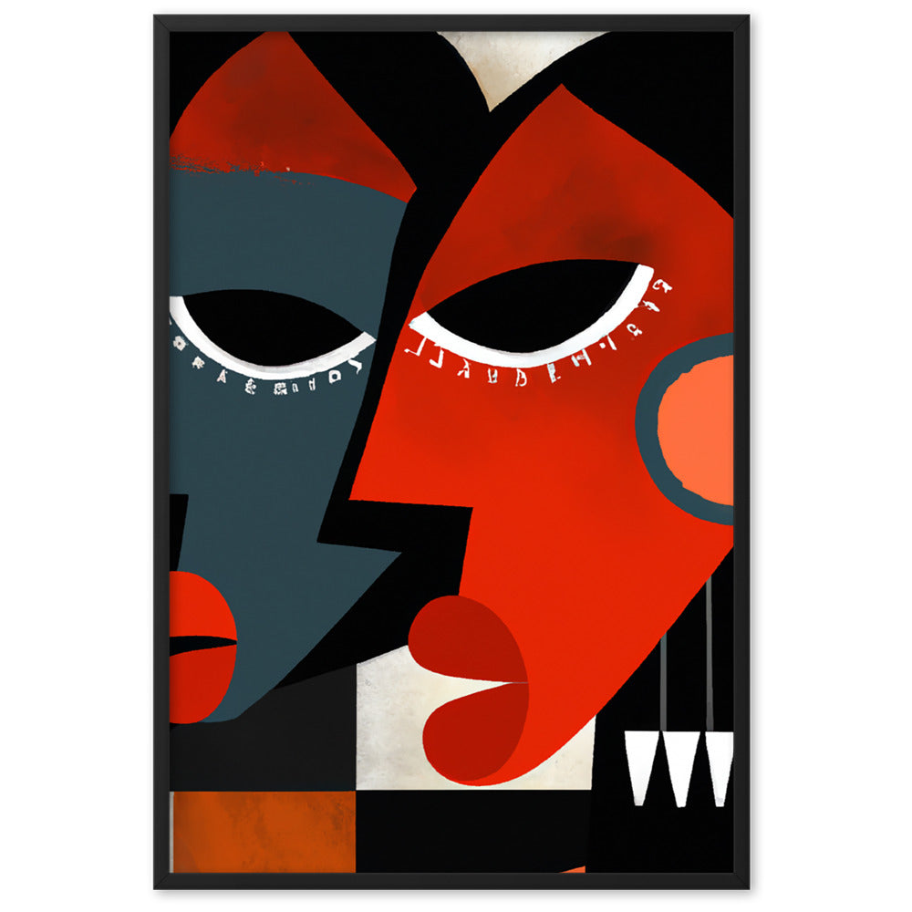 Masks Framed matte paper poster