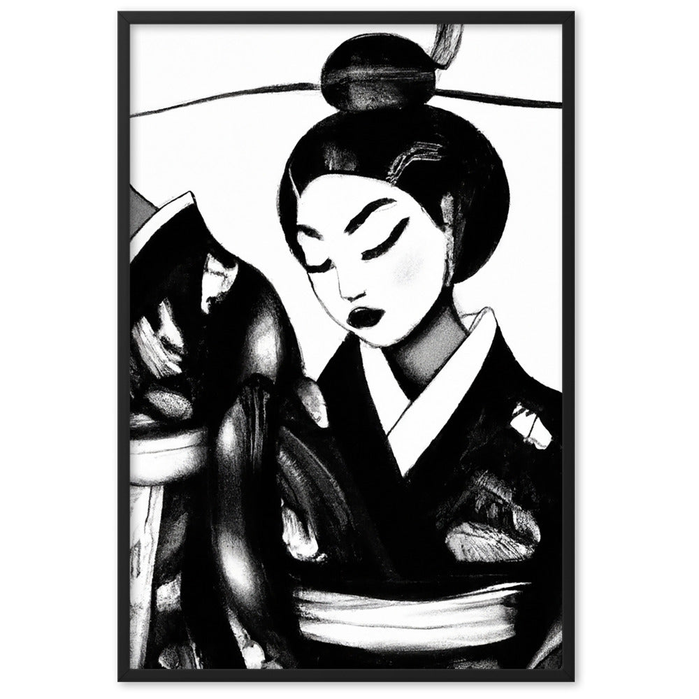 Ukiyo-e Framed matte paper poster