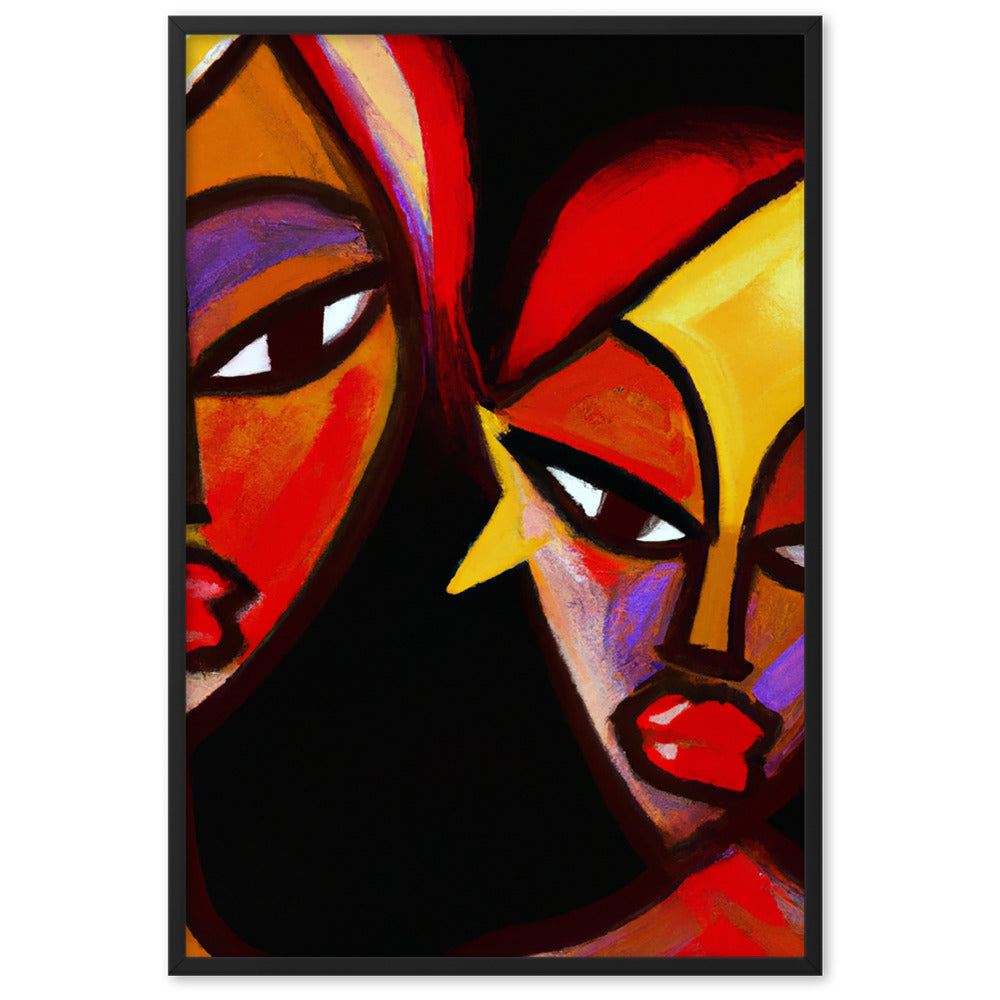 Big Sister Little Sister Framed matte paper poster