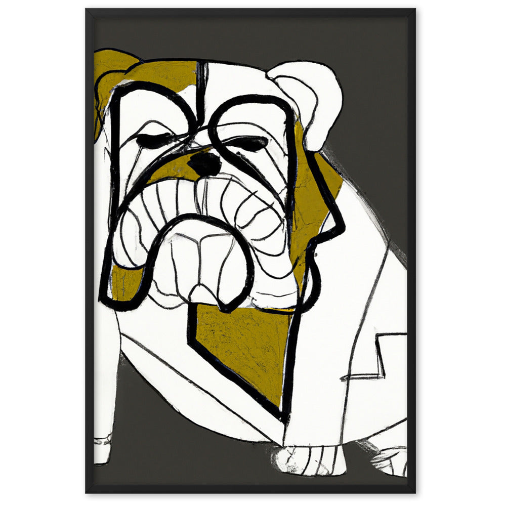 English Bulldog Framed matte paper poster