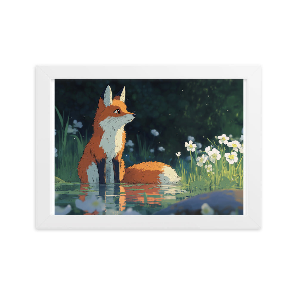 Fox Framed matte paper poster