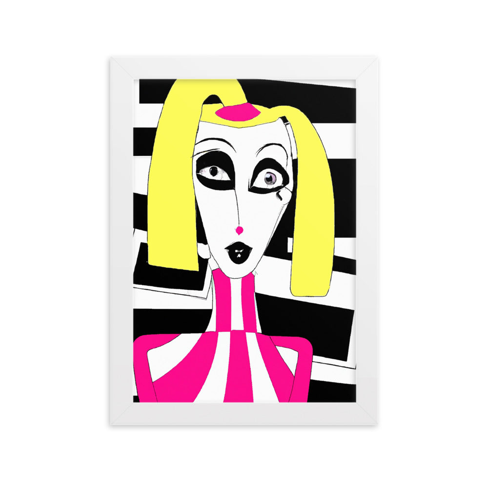 Weird Barbie Framed matte paper poster