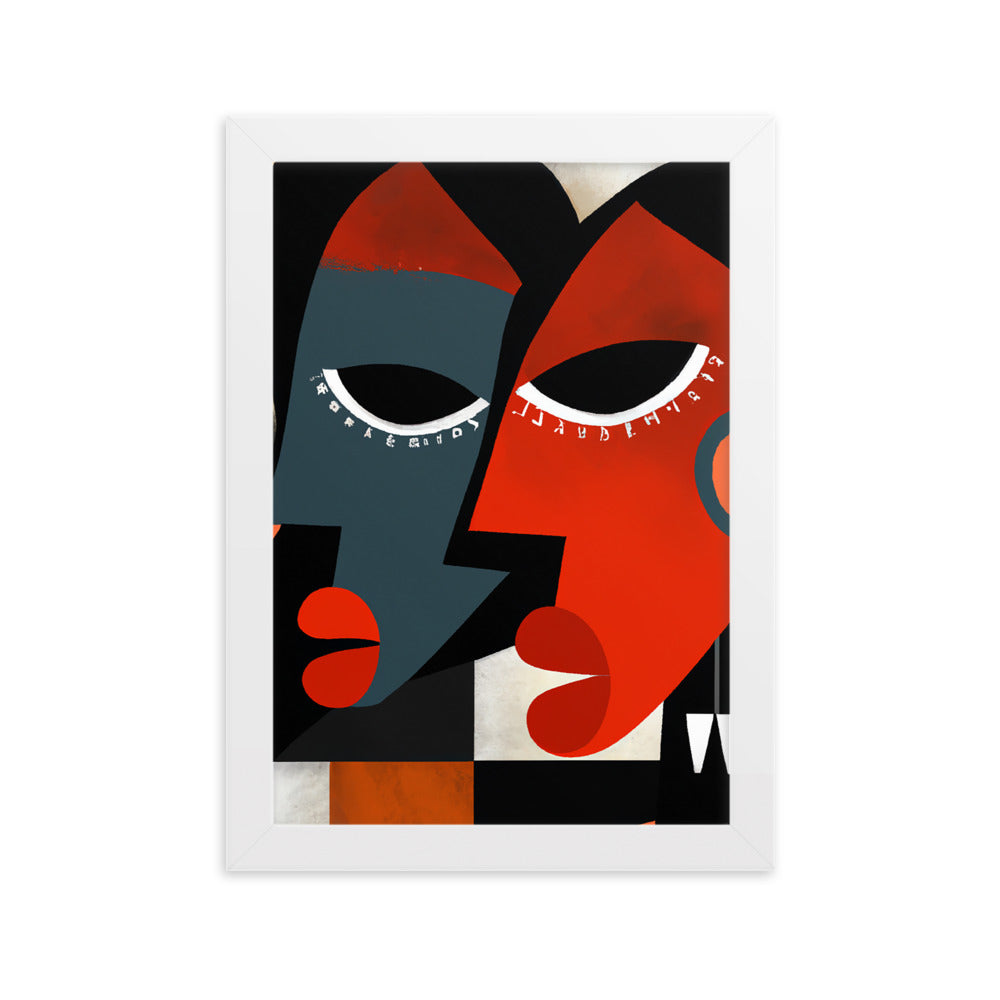 Masks Framed matte paper poster