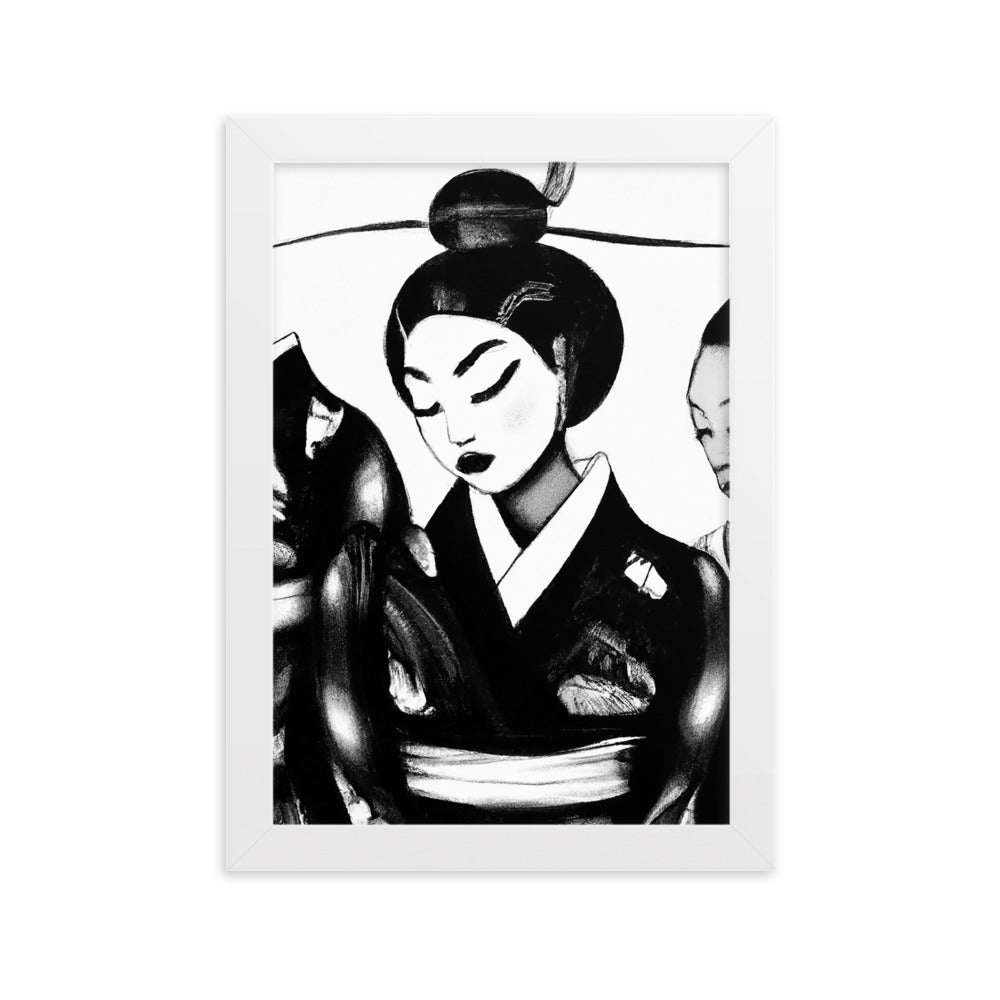 Ukiyo-e Framed matte paper poster