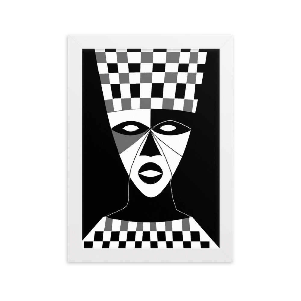 Mask Framed matte paper poster