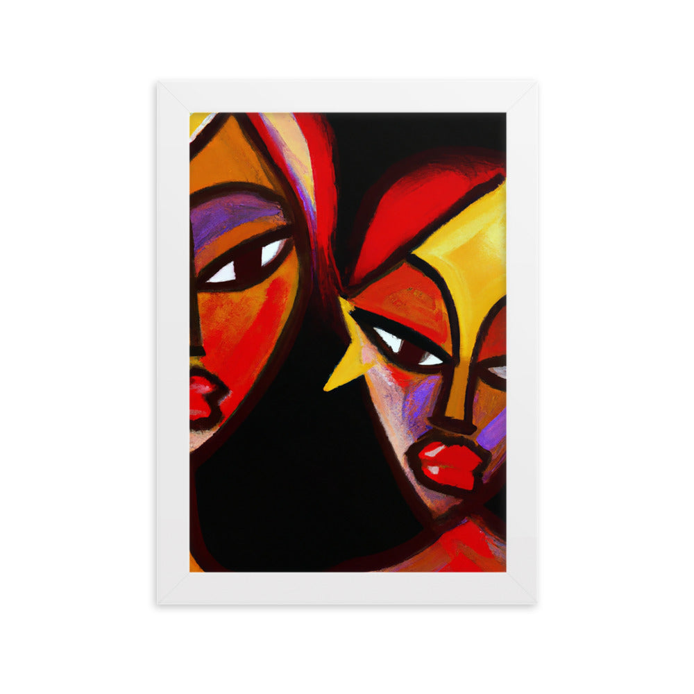 Big Sister Little Sister Framed matte paper poster