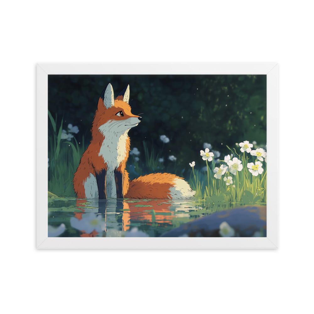 Fox Framed matte paper poster