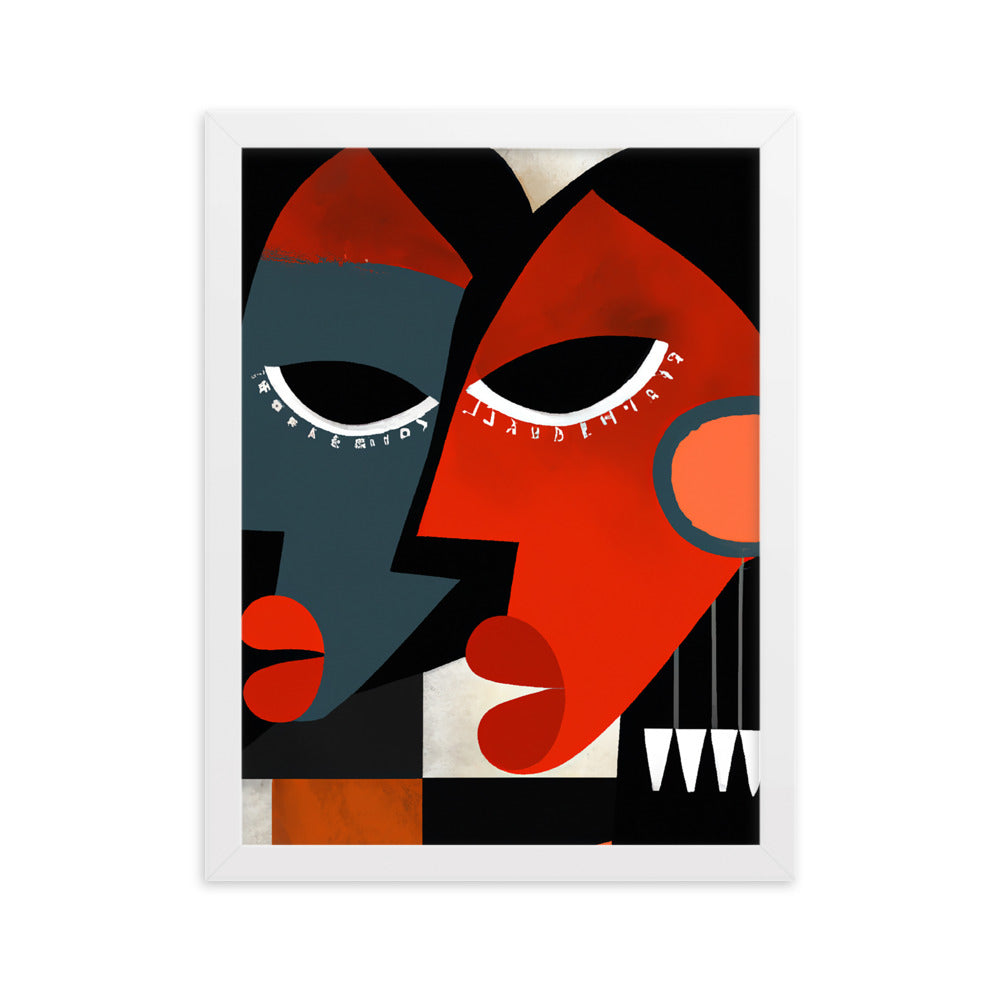 Masks Framed matte paper poster