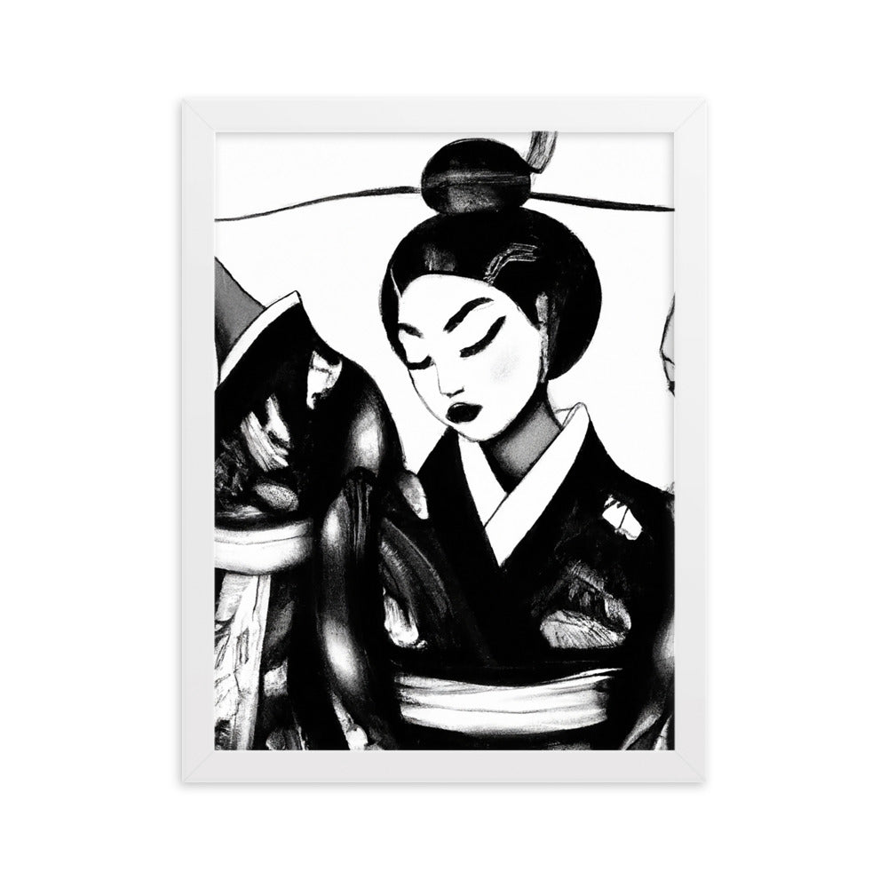 Ukiyo-e Framed matte paper poster