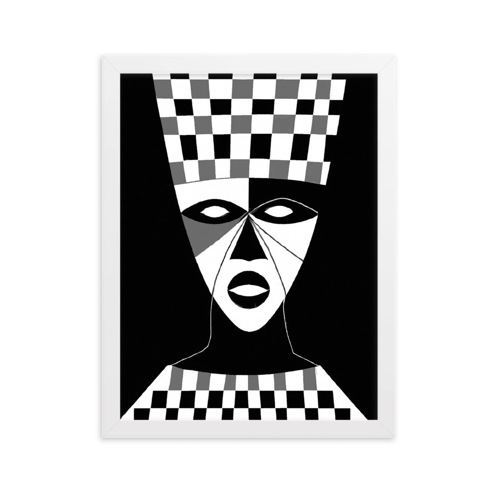 Mask Framed matte paper poster