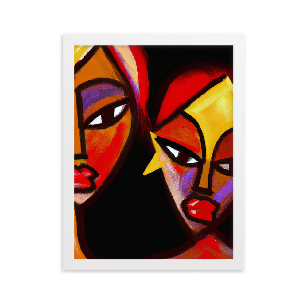 Big Sister Little Sister Framed matte paper poster