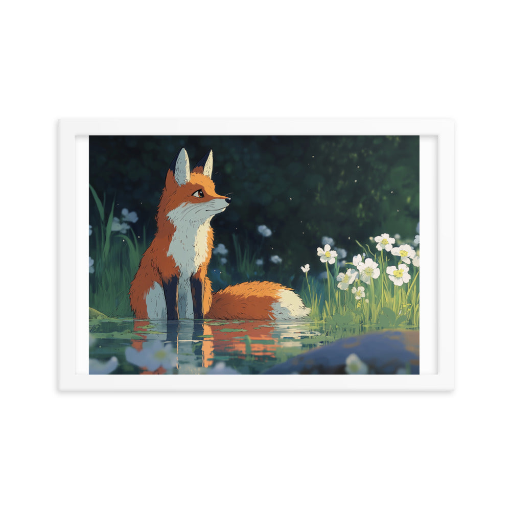 Fox Framed matte paper poster