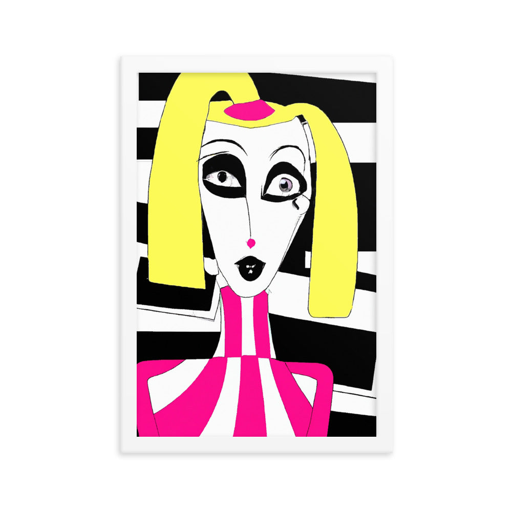 Weird Barbie Framed matte paper poster