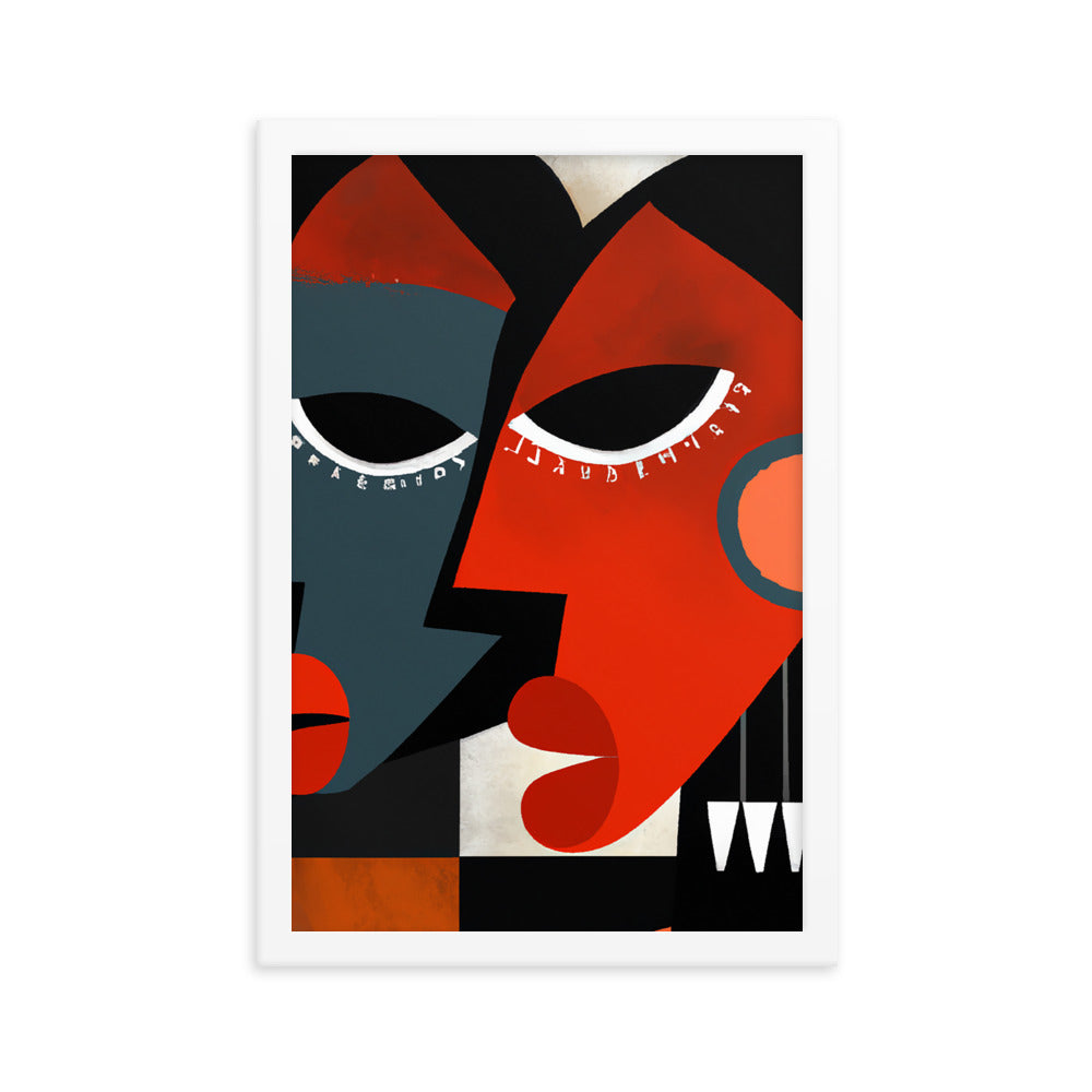 Masks Framed matte paper poster