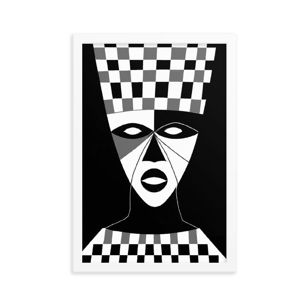 Mask Framed matte paper poster