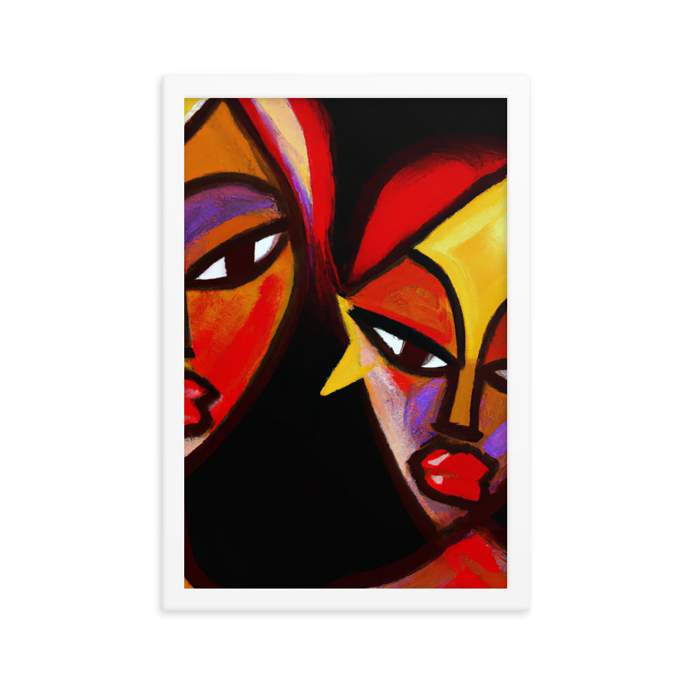 Big Sister Little Sister Framed matte paper poster